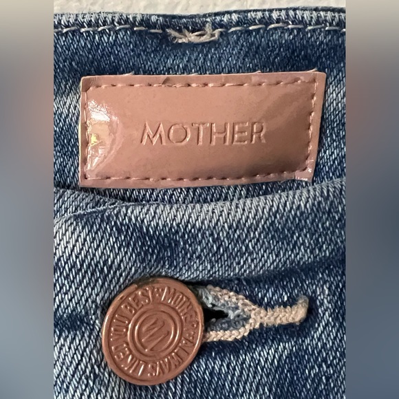MOTHER High Waisted Looker Ankle FrayWomen's  Blue Jeans Au Revoir Size 27 - Picture 8 of 13